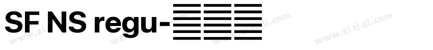 SF NS regu字体转换